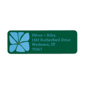 ビッググルービーフラワー差出人住所ラベル ラベル (正面)