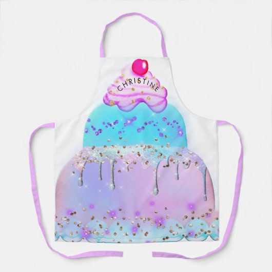 ビッグケーキエプロンの名前を追加 エプロン (正面)