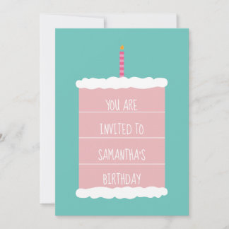 ビッグケーキ誕生日招待状 招待状