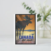 ビッグゲームヴィンテージ旅行ポスターのためのカナダ ポストカード (スタンド正面)