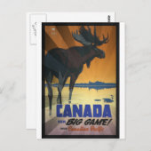 ビッグゲームヴィンテージ旅行ポスターのためのカナダ ポストカード (正面/裏面)