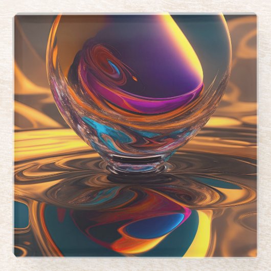 ビッグコズミックドロップ ガラスコースター (正面)