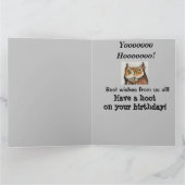 ビッグコーもっとも偉大チハッピーバースデーおもしろいフクロウ カード (内部)