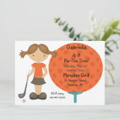 ビッグゴルフボールガールズパーティの招待状 招待状 (スタンド正面)