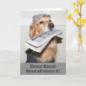 ビッグゴールデンニュースおめでとう カード (黄色い花)