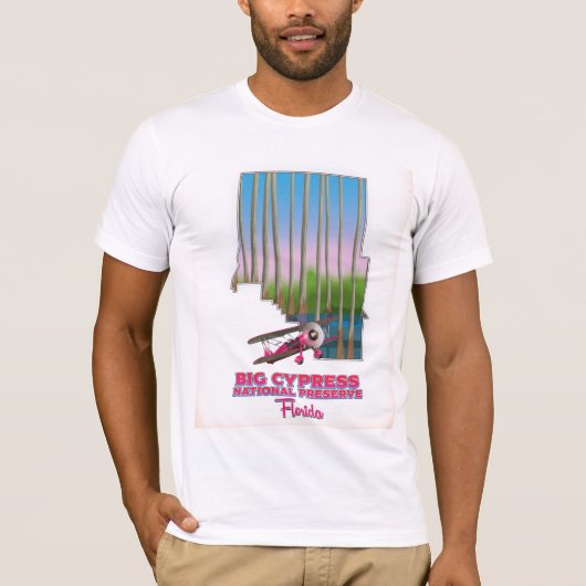 ビッグサイプレス国立保護区 フロリダ州の地図 Tシャツ (正面)