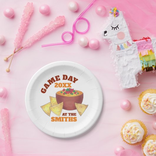 ビッグサッカーゲームテールゲートパーティーチップズチーズディップ ペーパープレート (パーティー)