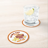 ビッグサッカーゲームテールゲートパーティーチップズチーズディップ ラウンドペーパーコースター (インサイチュ)