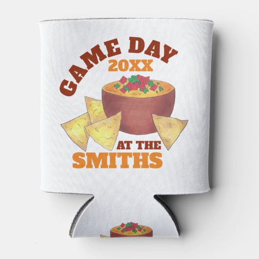 ビッグサッカーゲームテールゲートパーティーチップズチーズディップ 缶クーラー (正面)