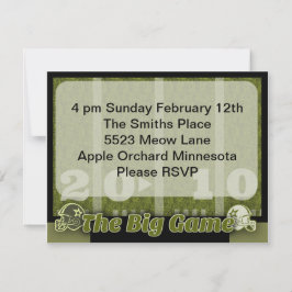 ビッグサッカーゲームパーティー 招待状