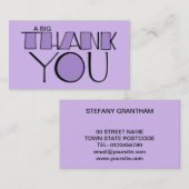 ビッグサンキューパープル名刺 名刺 (正面/裏面)