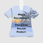 ビッグサンセットストライプハワイアンサーファーズアロハシャツ オーナメント (裏面)