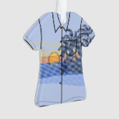 ビッグサンセットストライプハワイアンサーファーズアロハシャツ オーナメント (正面)