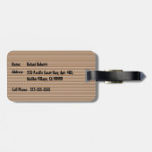 ビッグサンセットストライプハワイアンサーファーズ ラゲッジタグ (裏面横)