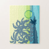 ビッグサンセットストライプハワイアンサーファー ジグソーパズル (縦)