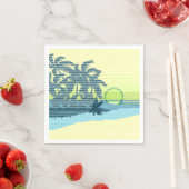 ビッグサンセットストライプハワイアンサーファー スタンダードカクテルナプキン (インサイチュ)