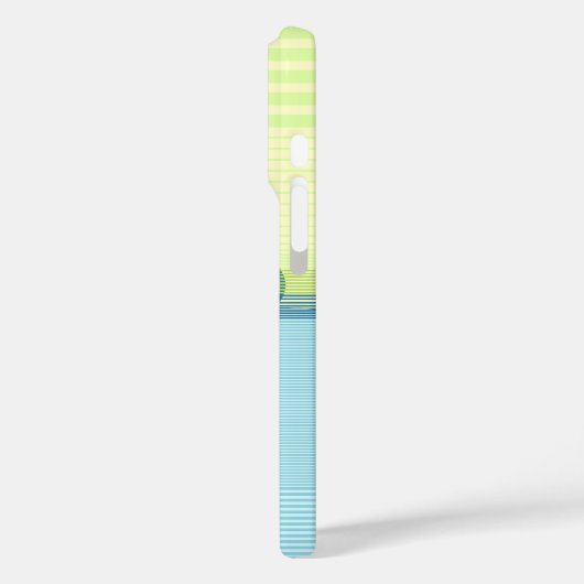 ビッグサンセットストライプハワイアンティール(緑がかった色) Case-Mate iPhoneケース (裏面 / 左)