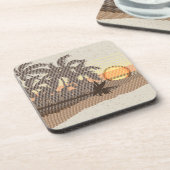 ビッグサンセットハワイアンティキバーコルクバックコースター コースター (左側)