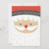 ビッグサンタ顔ダーティサンタギフト交換パーティー 招待状 (正面)