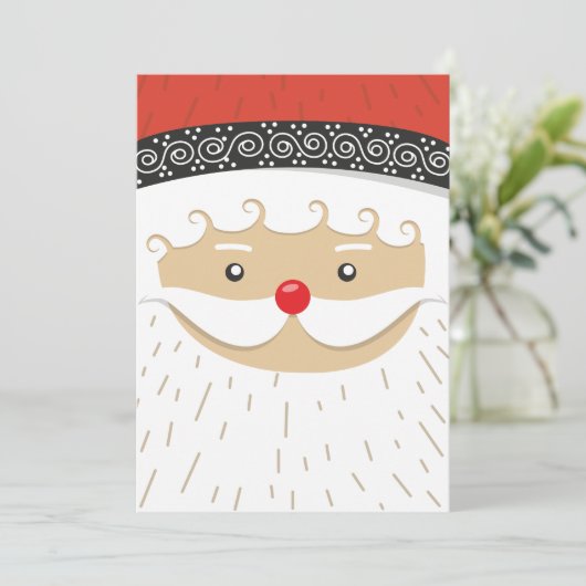 ビッグサンタ顔ダーティサンタギフト交換パーティー 招待状 (スタンド正面)