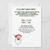 ビッグサンタ顔ダーティサンタギフト交換パーティー 招待状 (裏面)