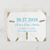 ビッグサンドドルビーチ結婚式発表 案内ポストカード (正面/裏面)