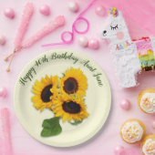 ビッグサンフラワーカスタムズ誕生日パーティー ペーパープレート (パーティー)