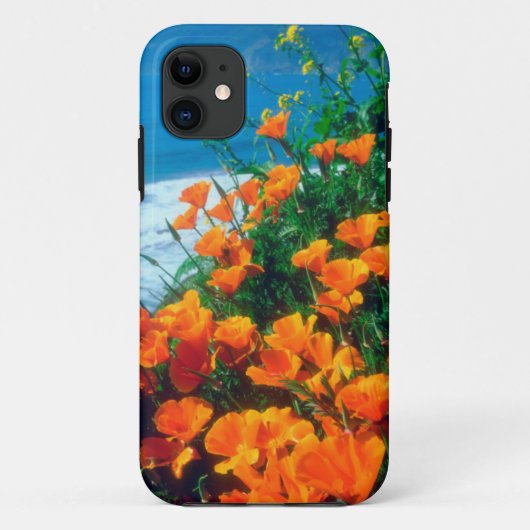 ビッグサーの近くの太平洋沿岸のポピー Case-Mate iPhoneケース (裏面)