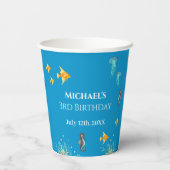 ビッグサードザシーアンダー誕生日写真コラージュ 紙コップ (裏面)