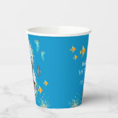 ビッグサードザシーアンダー誕生日写真コラージュ 紙コップ (左)