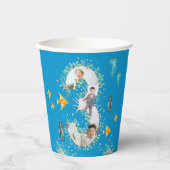 ビッグサードザシーアンダー誕生日写真コラージュ 紙コップ (正面)