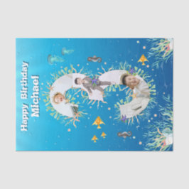 ビッグサードザシーアンダー誕生日写真コラージュ 薄葉紙