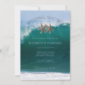 ビッグサーフスターフィッシュカップルウェディングシャワー招待状 招待状 (正面)