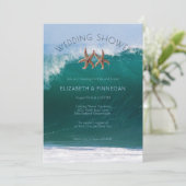 ビッグサーフスターフィッシュカップルウェディングシャワー招待状 招待状 (スタンド正面)