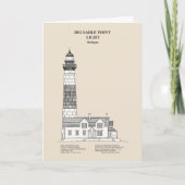 ビッグサーブルポイント灯台 - ミシガン - SBD サンキューカード (正面)