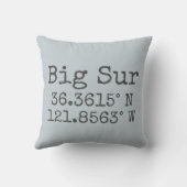 ビッグサー緯度と経度 クッション (裏面)