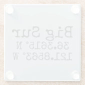 ビッグサー緯度 ガラスコースター (裏面)