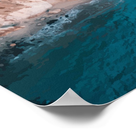 ビッグサー、カリフォルニアの旅行アートワーク ポスター (角)