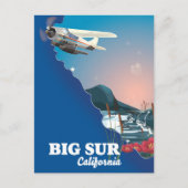 ビッグサー カリフォルニア地図 ポストカード (正面)
