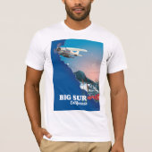 ビッグサー カリフォルニア地図 Tシャツ (正面)