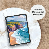 ビッグサー、カリフォルニア州ウォーター海絵を描ズ ポスター