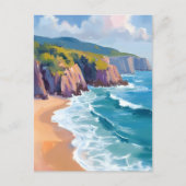 ビッグサー、カリフォルニア州ウォーター海絵を描ズ ポストカード (正面)