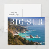 ビッグサー カリフォルニア州海岸 | 誕生日おめでとう ポストカード (正面/裏面)