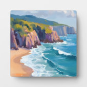 ビッグサー、カリフォルニア水彩画絵を描像の芸術 フォトプラーク (正面)