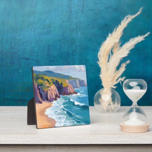 ビッグサー、カリフォルニア水彩画絵を描像の芸術 フォトプラーク (インサイチュ)