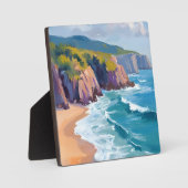 ビッグサー、カリフォルニア水彩画絵を描像の芸術 フォトプラーク (正面)