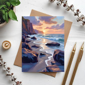 ビッグサー カリフォルニア海岸絵画カード