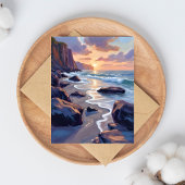 ビッグサー カリフォルニア海岸絵画カード