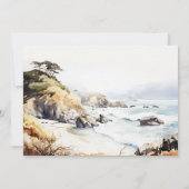 ビッグサー, カリフォルニア ランドスケープ リハーサル ディナー 招待状 (裏面)