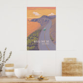 ビッグサー カリフォルニア 旅行 ポスター (キッチン)